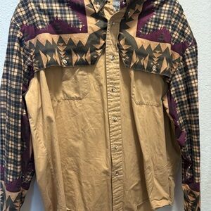 Vintage Roughrider By circle t Western Button Up Shirt Large